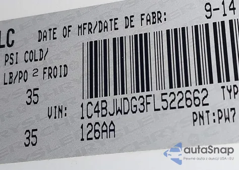 2015 Jeep Wrangler Unlimited Sport из США, поврежденный, VIN 1C4BJWDG3FL522662